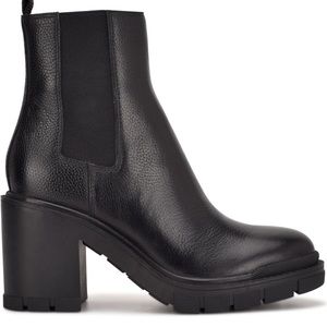 Marc Fisher LTD Black Lug Sole Booties, Sz 7.5 NIB